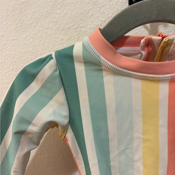 Ruffle Butts Striped Rash Guard - Picture 5 of 6